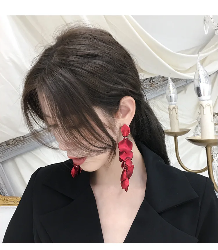Женские серьги-подвески HUANZHI Элегантные корейские серьги из металлического