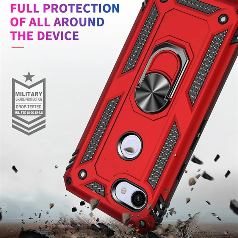 Armor Holder Case For Google Pixel 3A Car Magnetic Phone PC+TPU Shockproof Anti-Fall Back Cover XL | Мобильные телефоны и