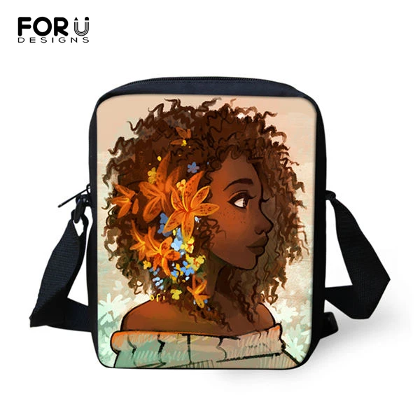 FORUDESIGNS/черные сумки-мессенджеры для девочек с рисунком, модные женские сумки через плечо, мини-закрылки на молнии - Цвет: CDWX936E