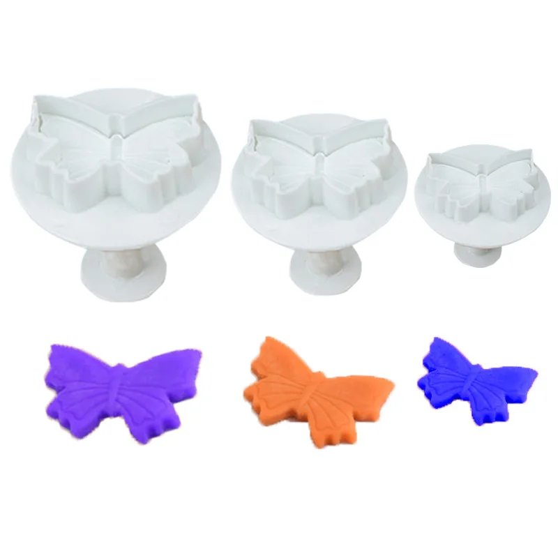1Set/3PCS Baking Cookie Mold Fondant Tool Star Heart Snow Flower Butterfly Square Cutter For Cake Decorating | Дом и сад