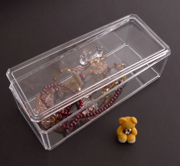 Прозрачный акриловый Органайзер держатель ватная палочка коробка для макияжа
