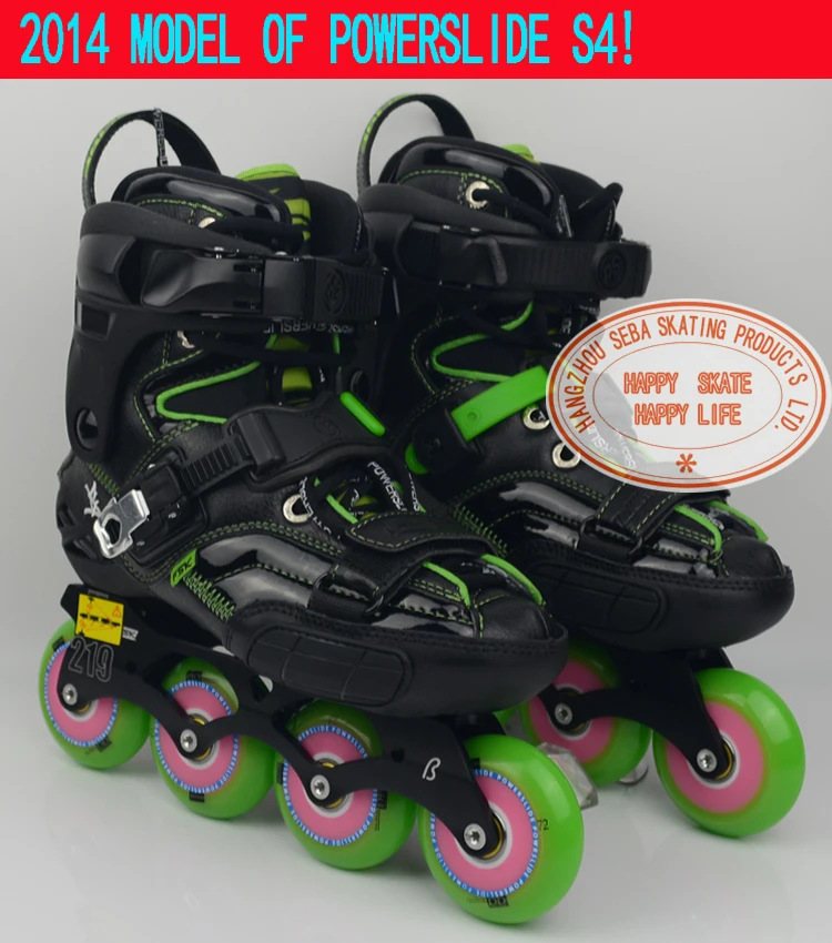 Japy ролик 2014 POWERSLIDE S4 Профессиональный слалом коньки для взрослых Обувь роликов
