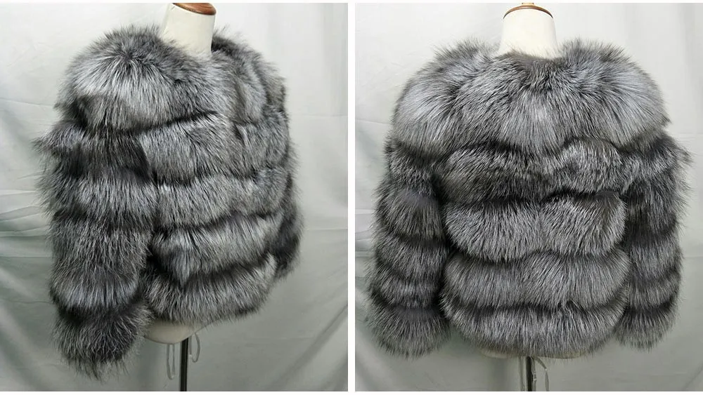 Topfur White Fox Real Fur Female Coat Women Short Winter Fur Leather Jacket Clothes Outerwear Natural Fox Fur Coats For Women