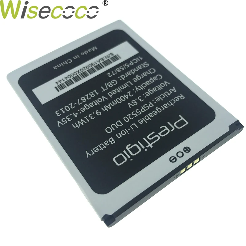Wisecoco PSP5520 2400 мАч 3,8 в съемный аккумулятор для Prestigio Muze B5 PSP5520 DUO Замена аккумулятора телефона+ номер отслеживания