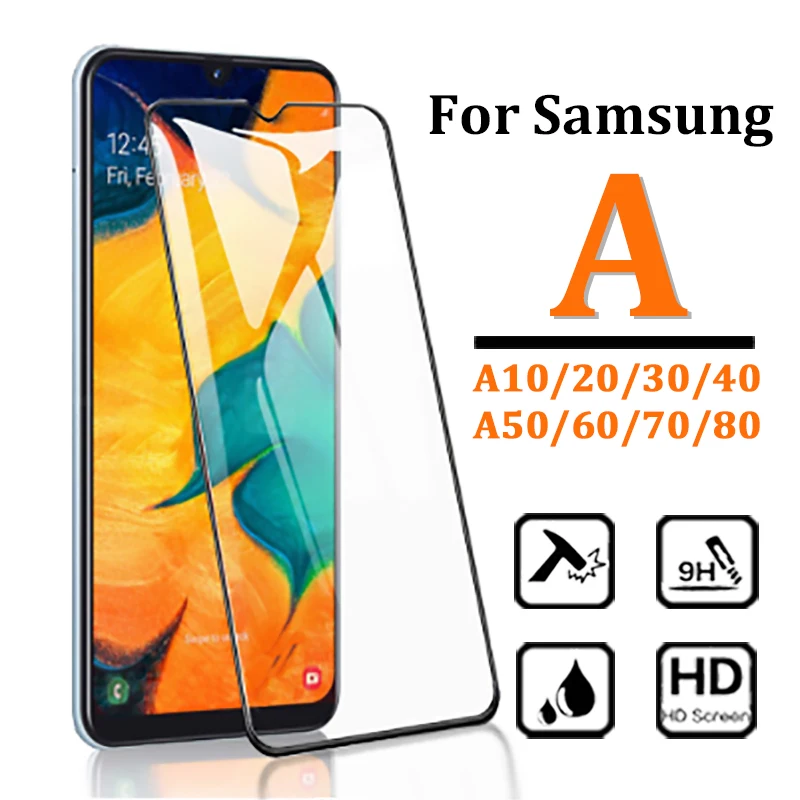 Защитное стекло для samsung galaxy a50 закалённое защитное galax a20 a30 a40 защитная пленка a60 a70