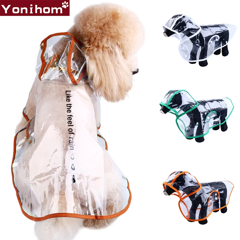 Водонепроницаемый Одежда для собак плащ прозрачный Дождевой Плащ одежда оптом