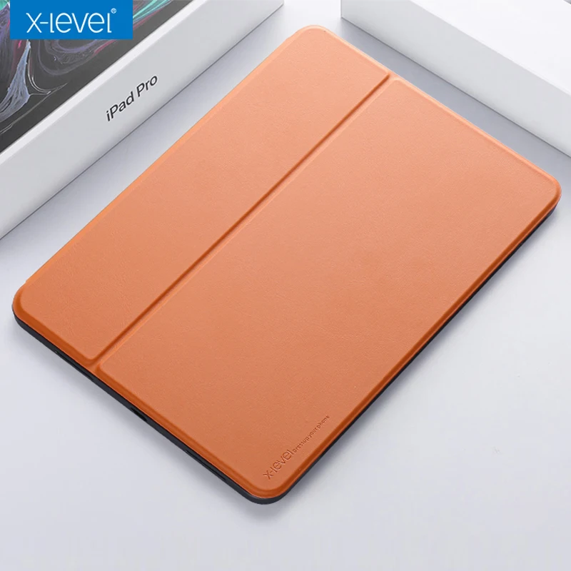 Кожаный флип-чехол X-Level для iPad Pro 11 12,9 дюймов с подставкой, Ультратонкий чехол для iPad Pro 12,9, Функция Смарт-сна