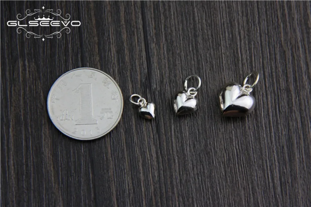 10 шт. стерлингового серебра 925 Подвески DIY Браслеты ожерелье браслет сердце шармы