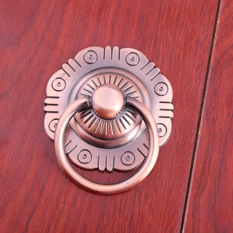 Китайский Ретро стиль деревянные двери падение кольца ручки античная