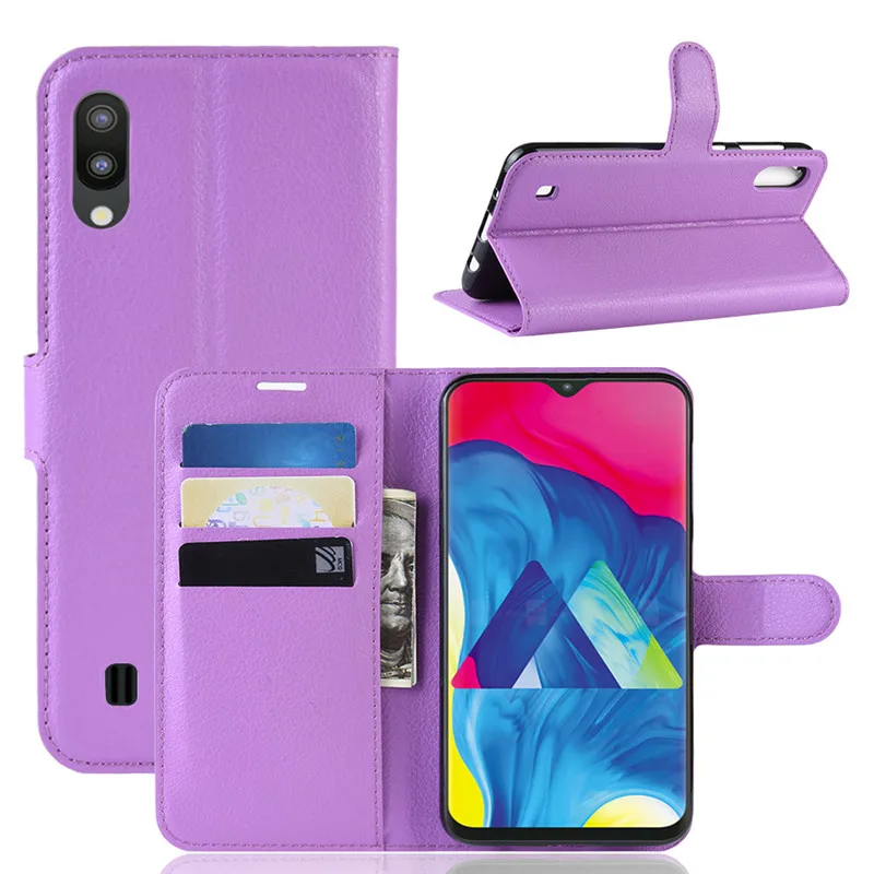 Чехол Micgita для samsung Galaxy M10 M20 A10 A30 A40 A50 откидная крышка кожаный чехол личи кожа с