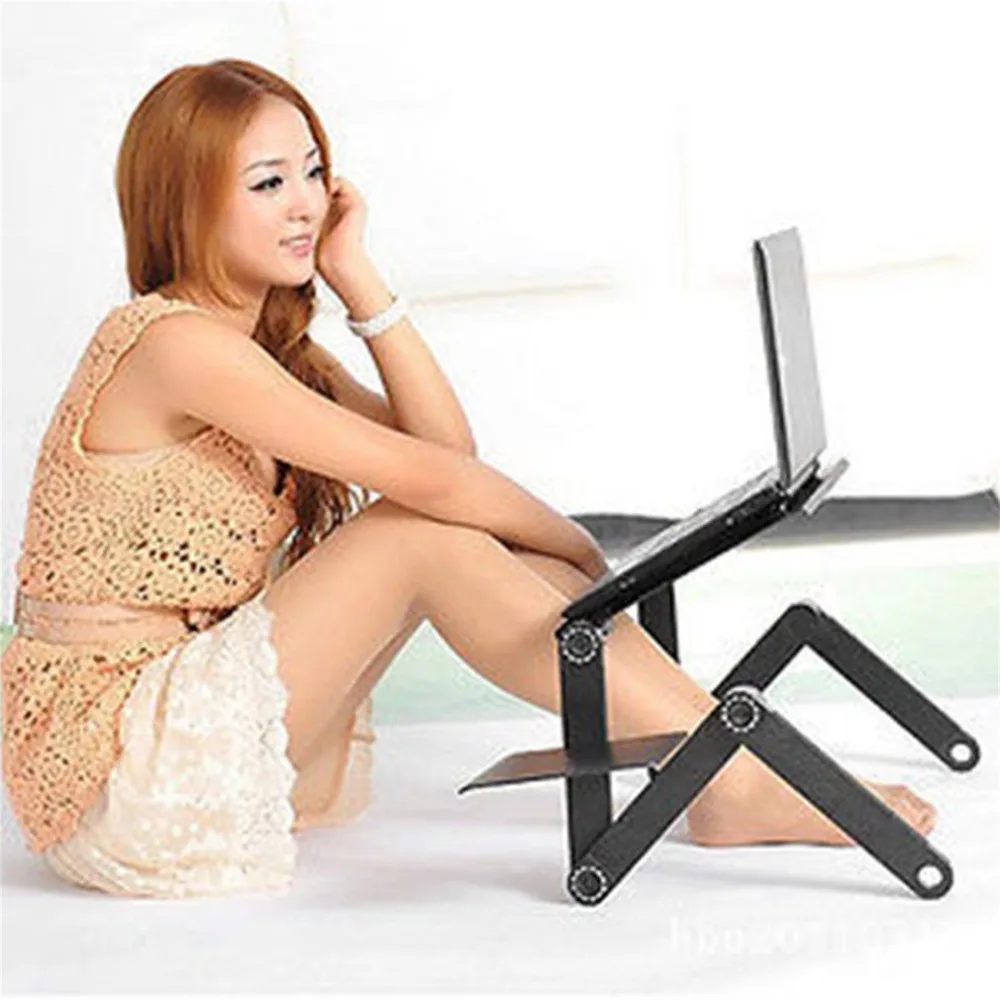 Portable Foldable Adjustable Laptop Desk Computer Table Stand Tray Notebook Lap PC Folding with Mouse fan | Мебель