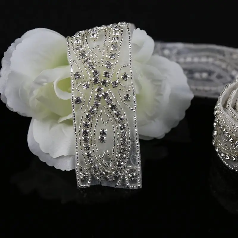 1 ярд Кристальные Стразы для аппликации отделка свадебной ленты (ширина: 4 &quot) |