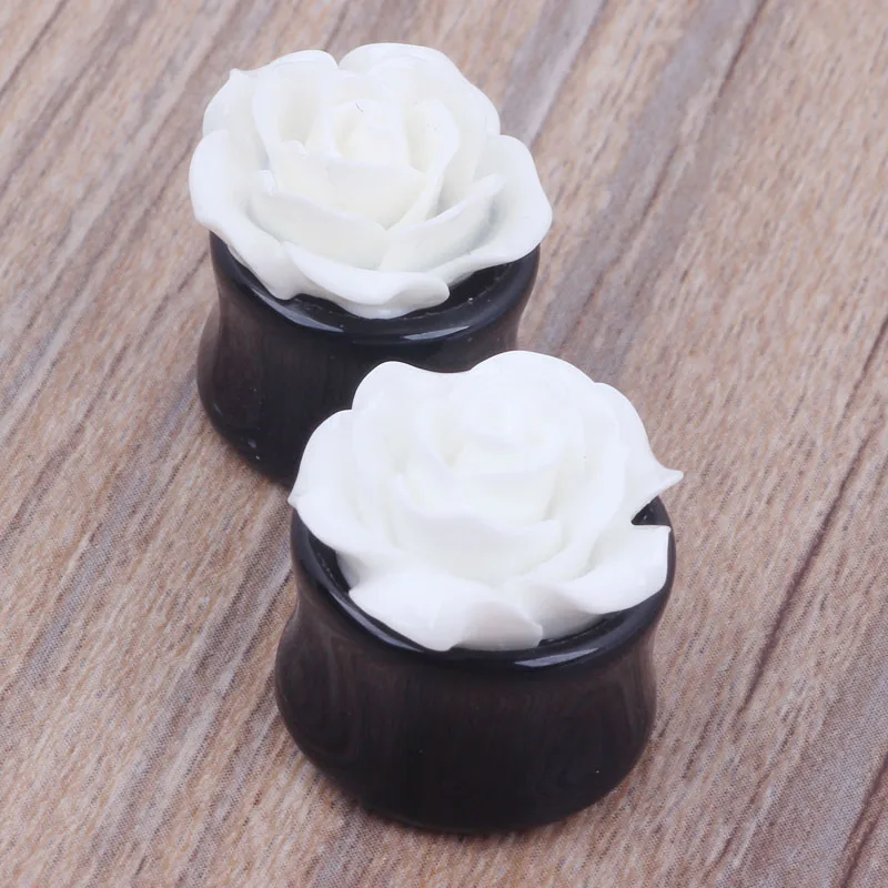 Серьги в виде белой розы 6-16 мм 120 шт./лот | Украшения и аксессуары