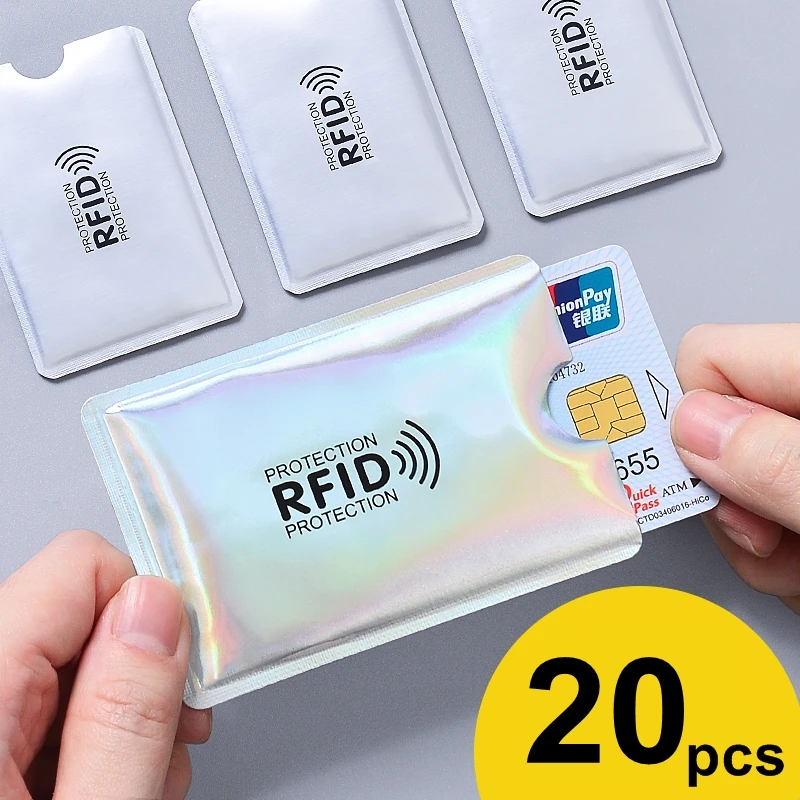 Anti Rfid Blocking Reader Lock Bank Card Holder ID Bank Card Case Student Cute ID Cards Wallet Passport Business Bancaire images - 6