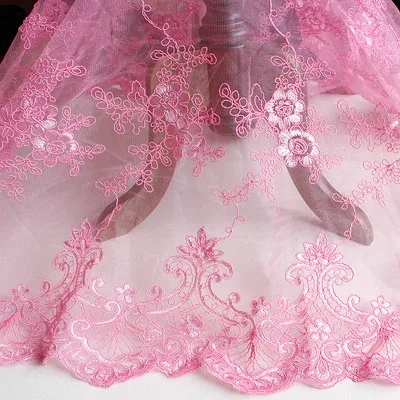 Rose pink 8 цветов, автомобильная кружевная ткань, ширина 130 см, занавески для свадебного платья, ручная работа, материалы, вышивка, 3d цветы, аксессуары - Цвет: Rose pink