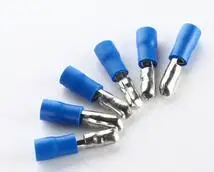 20 шт. синий цилиндрический мужской и женский проводной соединитель обжимные