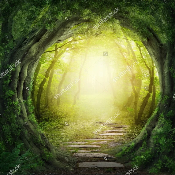 Обои для младенцев на заказ Волшебная черная дорога 3D фантазия детской комнаты