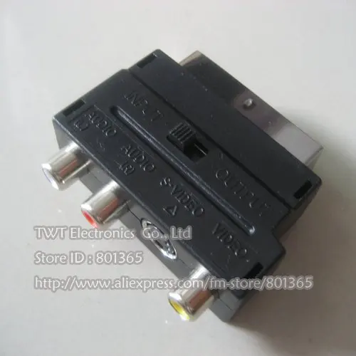 NCHTEK Scart К RCA/s видео вход/выход адаптер RGB 3 RCA S Video Аудио AV ТВ 2 шт Бесплатная