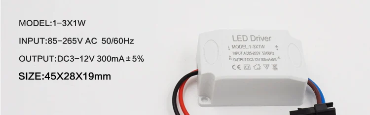 AC85-265V 1-36*1 Вт Светодиодный драйвер постоянного тока 3 Вт, 6 Вт, 9 Вт, 12 Вт, 18 Вт, 24 Вт, 36 Вт DC3-90V Питание светильник трансформаторы светодиодный вниз светильник 300mA
