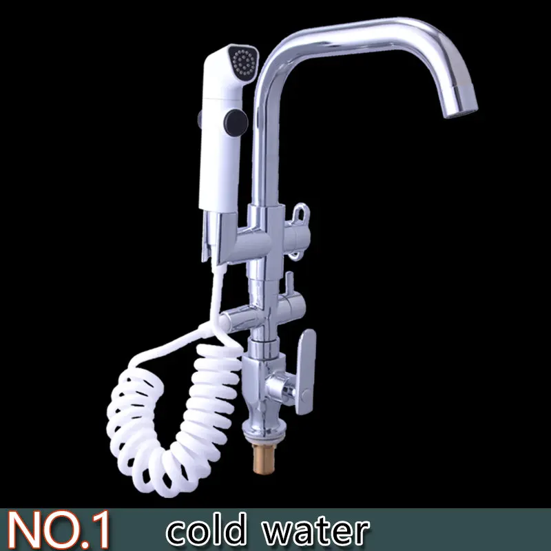 SPRING SUMMER Brass mixer tap cold water kitchen faucet kitchen sink Multifunction shower - Цвет: NO.1