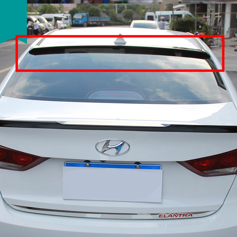 Для Elantra спойлер на крыше ABS Материал заднее крыло автомобиля праймер цвет задний