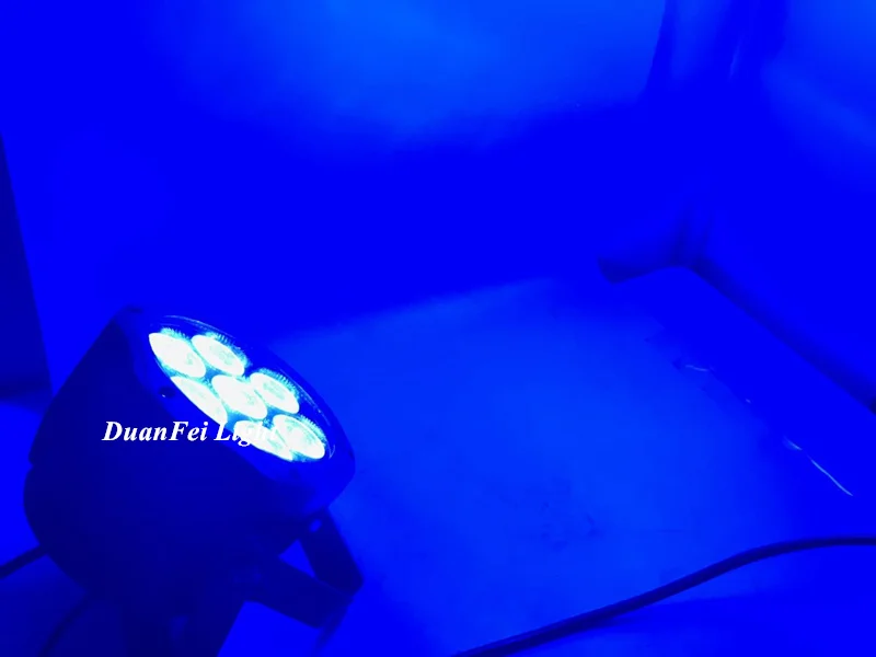 Высокояркий алюминиевый сплав миниатюрный светодиод Par 7x18 Вт RGBWA UV 6 в 1