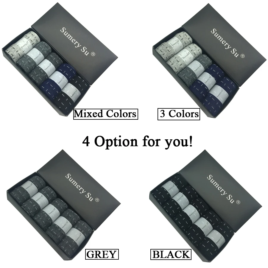 5 пар/лот мужские хлопковые носки повседневные свадебные черные 4 стиля|cotton socks