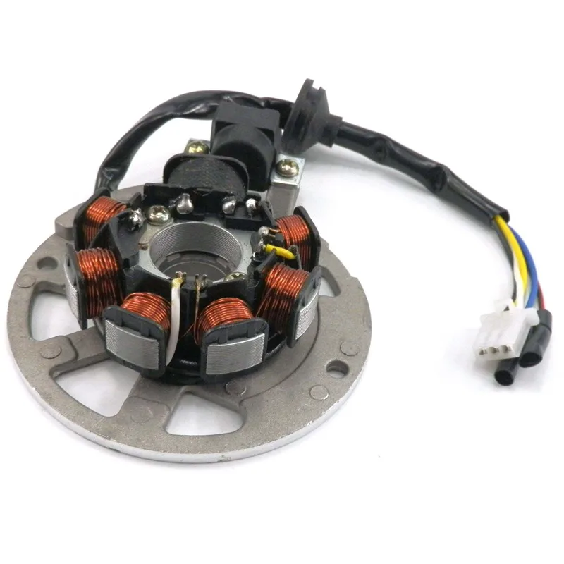 Статора Магнето катушки для 2-х тактный двигатель 2T 49cc 50cc 1PE40QMB JOG Minarelli скутера ATV quad 5 проводов 3 pin-код 7-катушка