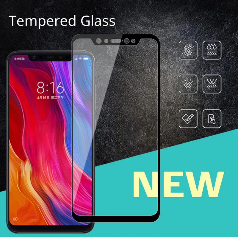 Передняя пленка из закаленного стекла для Xiaomi Mi8 6 21 "Защитная экрана Mi 8