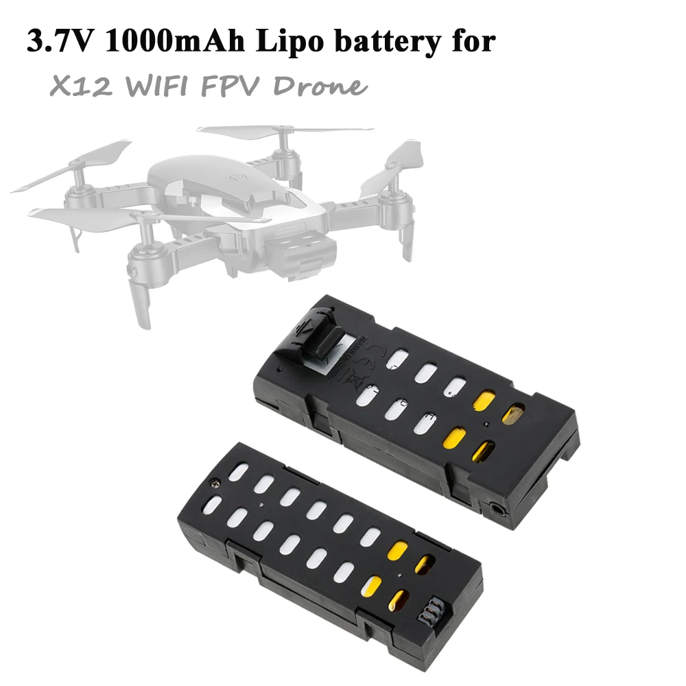 X12 M69 M69S RC Drone Battery 3.7V 1000mAh Lipo for Wifi FPV Quadcopter Helicopter Dron Accessories | Игрушки и хобби