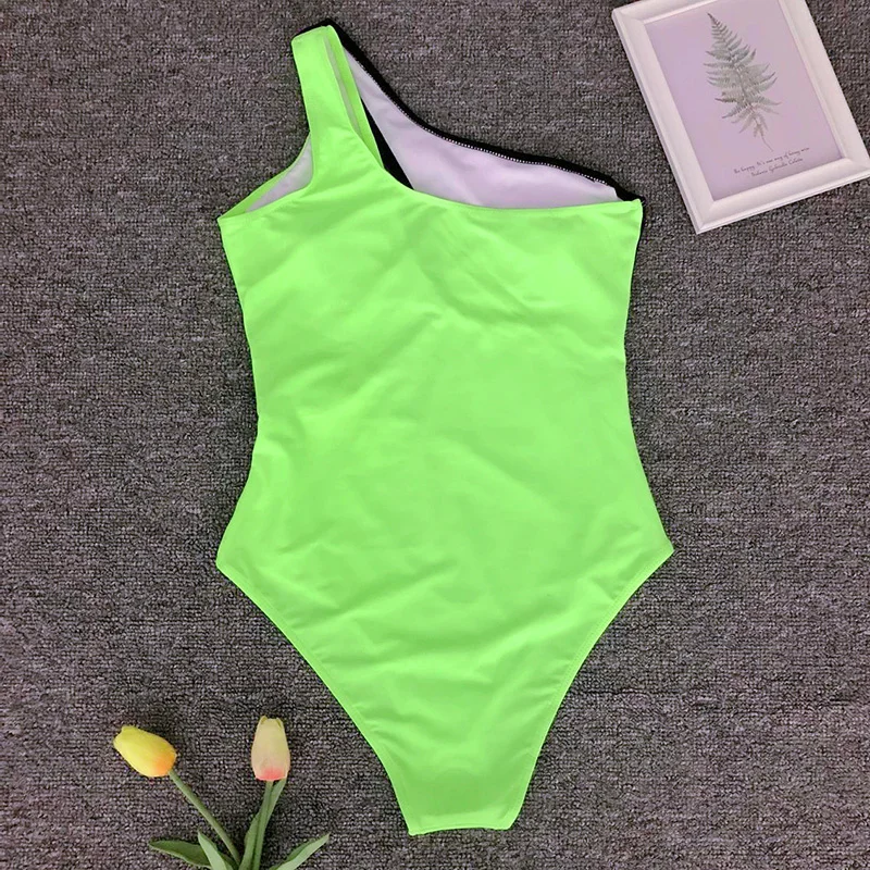 Женский купальный костюм на одно плечо женский монокини купальник 2019 | Спорт и