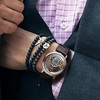 new reef tigerrt luxury gear quartz watches for men genuine leather strap skeleton watches relogio masculino rga1958
