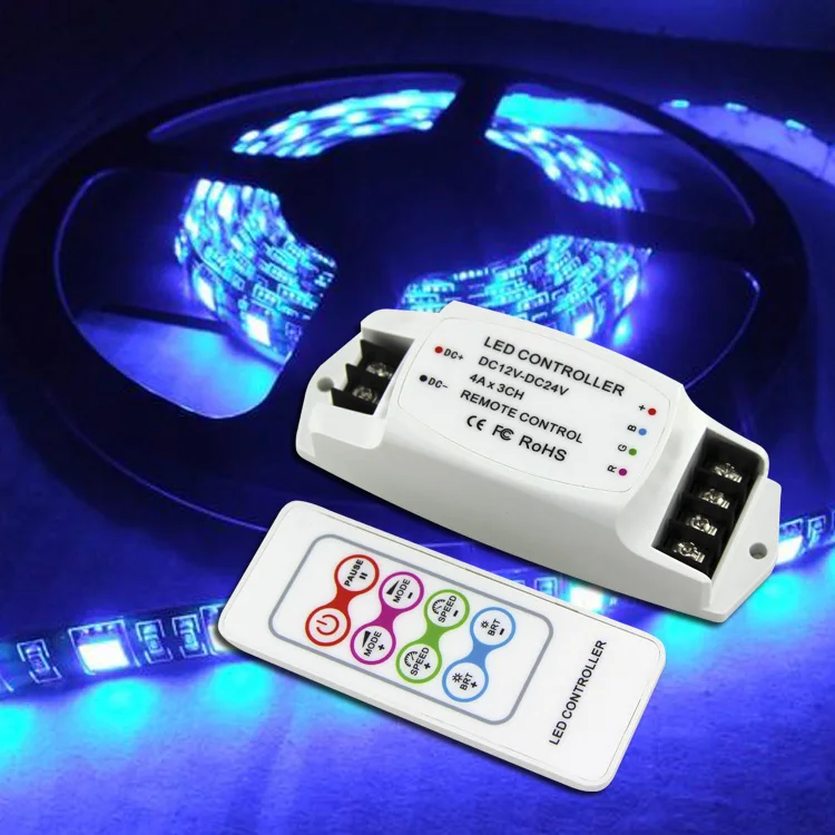 Фото RGB 3CH led контроллер постоянного напряжения Женский выход Радиочастотный пульт RGB 3CH led контроллер постоянного напряжения Женский выход Радиочастотный пульт