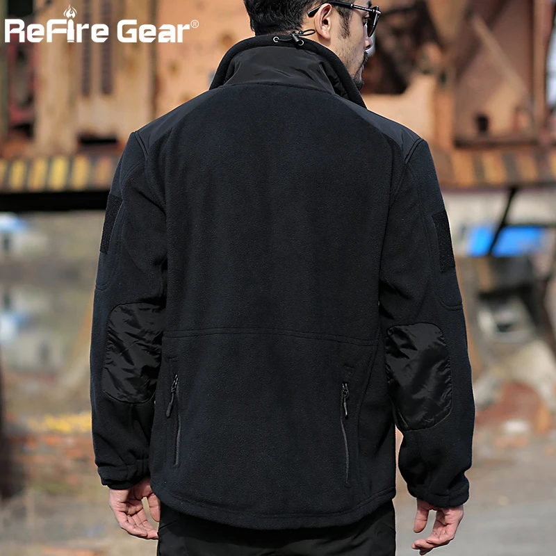 Refire gear зимняя тактическая утолщенная флисовая куртка мужская теплая полярная Военная армейская куртка пэчворк с несколькими карманами мужская верхняя одежда пальто