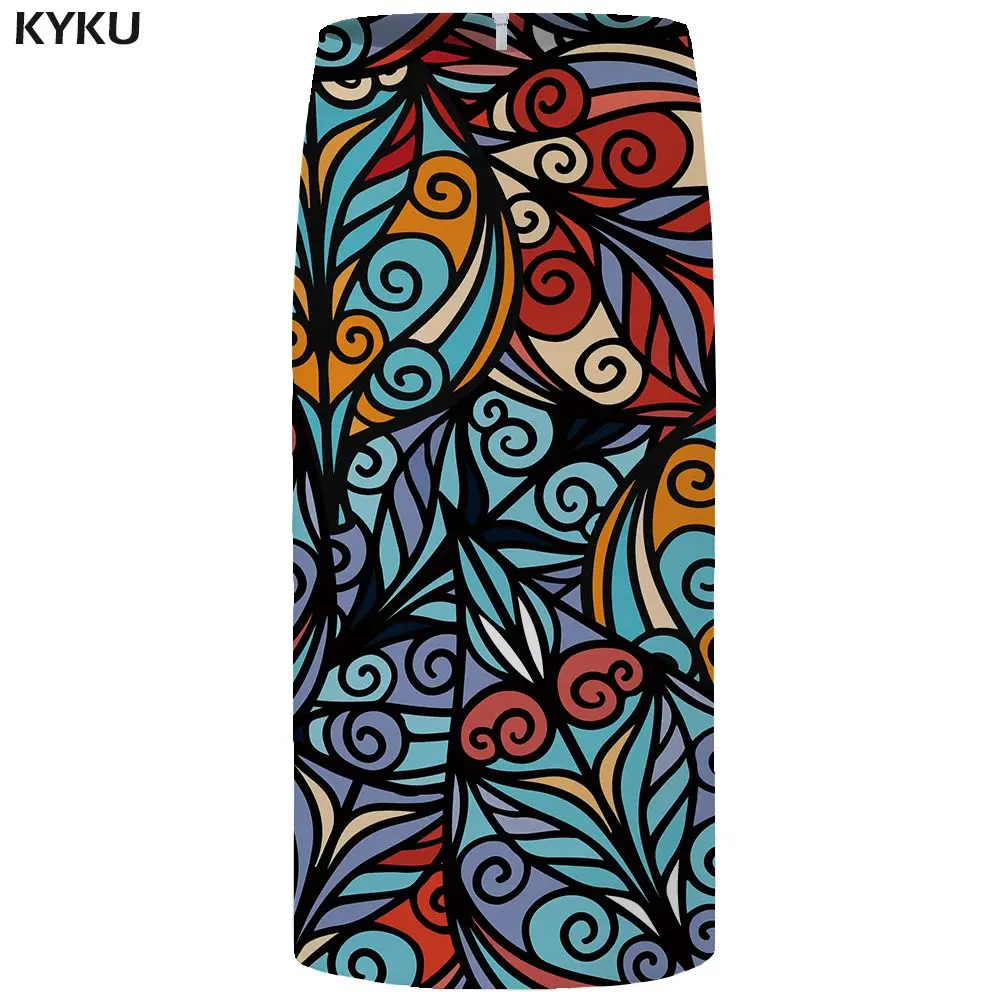 Skirt Woman 19 Бренд KYKU, юбки Dragon Ball для женщин, Гоку, сексуальная юбка-карандаш, 3d принт, дерево, большой размер, летние офисные женские юбки до колен - Цвет: Skirt Woman 19