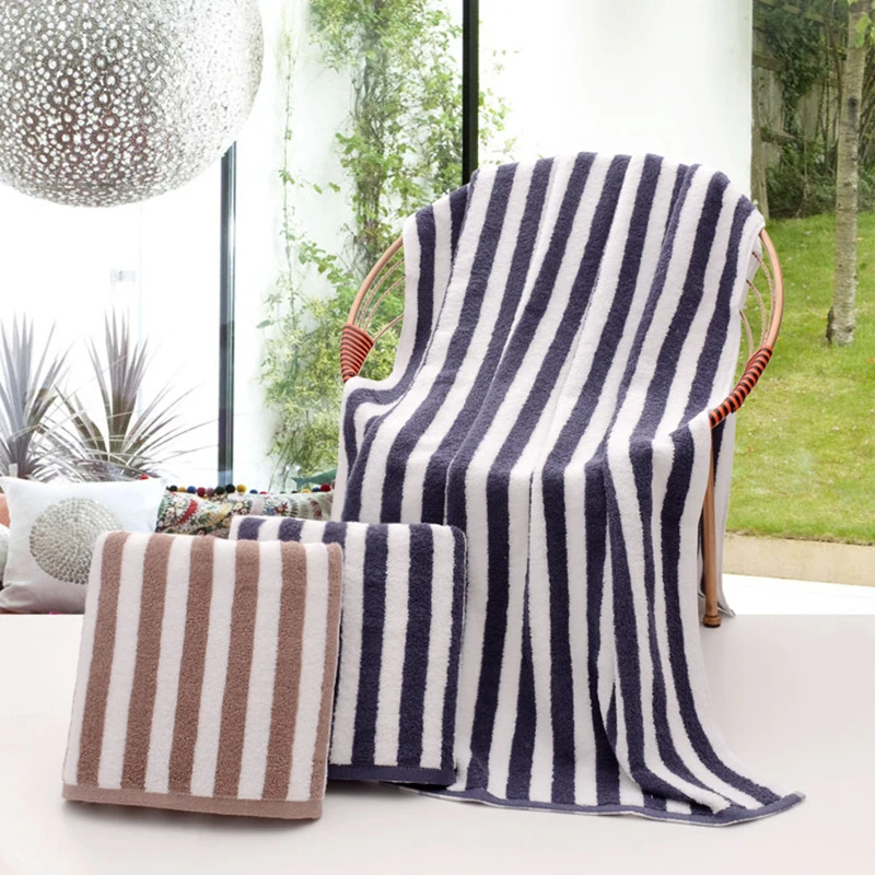 100% хлопок Малый домашнее полотенце в синюю полоску с абсорбирующие мягкие для