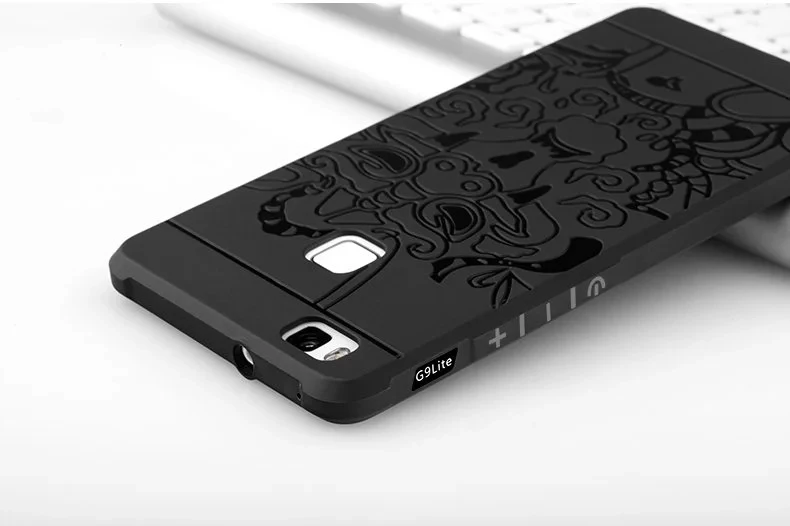 3D Жаждал Дракон Протектор Shell Обложка Чехол для Huawei P9 Lite G9 Мягкий Силиконовой