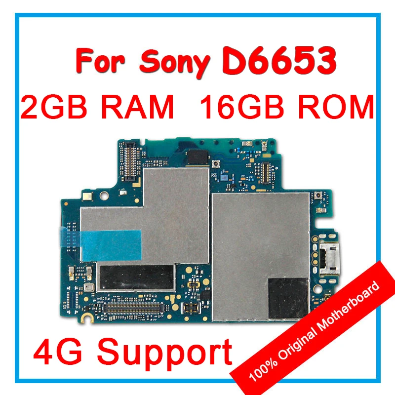 Для Sony Xperia Z3 D6653 100% оригинальная материнская плата 16 Гб ROM Android OS логическая с