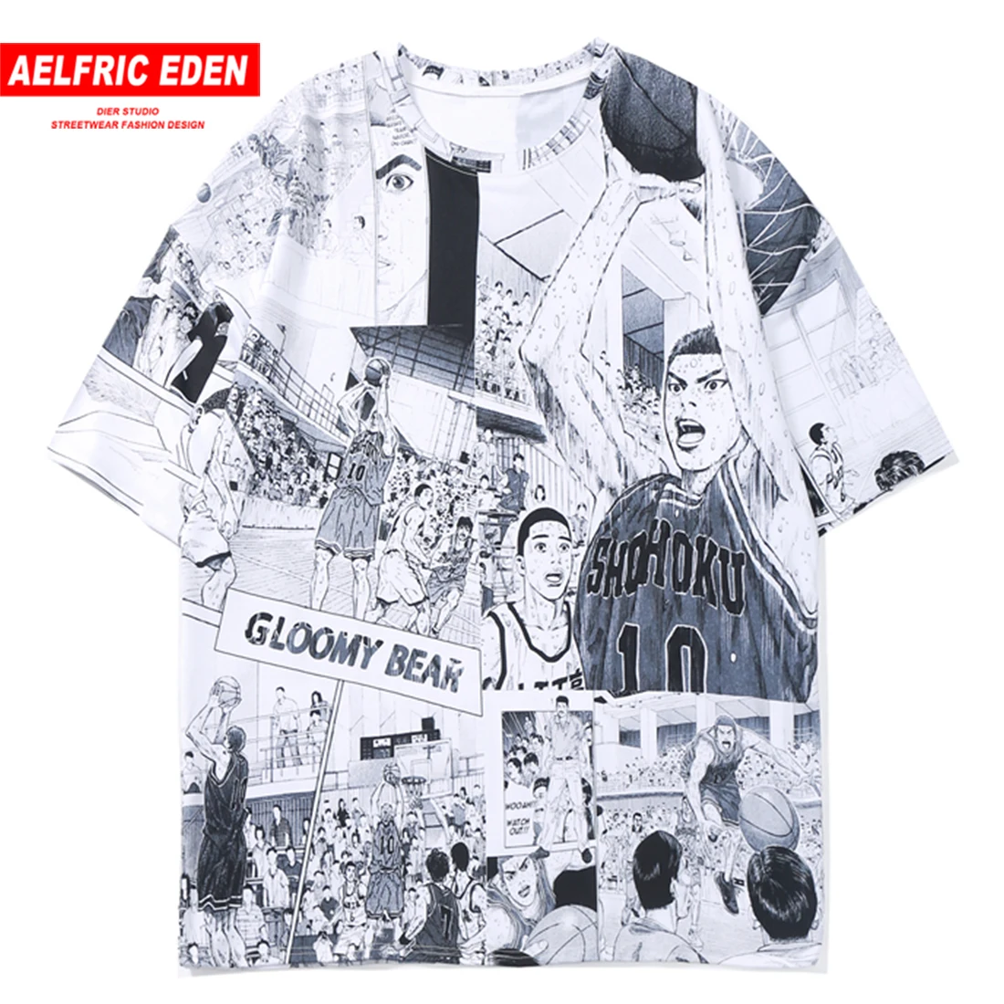Aelfric Eden модная винтажная Мужская футболка в стиле японского аниме Slam Dunk с принтом