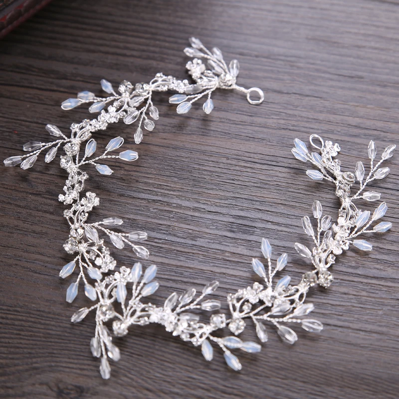 Duolafine Handmade Silver Color Rhinestone Crystal Wedding Headband Hair Accessories Bride tiara Jewelry FD616 | Украшения и