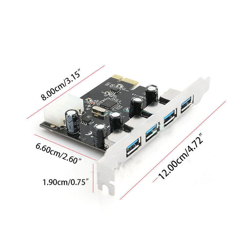 PCI E к USB 3 0 концентратор Express адаптер расширения карты 5 Гбит/с высокоскоростной 4