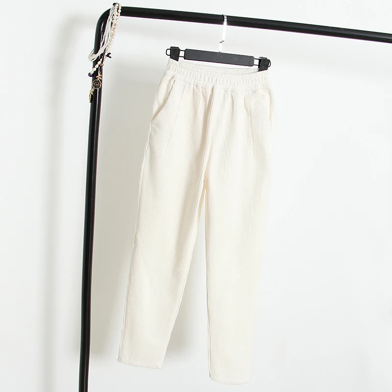 Вельветовые брюки; Pantalon Mujer; женские шаровары с эластичной резинкой на талии; большие размеры; 3XL; повседневные спортивные брюки; свободные брюки; Зима; A260