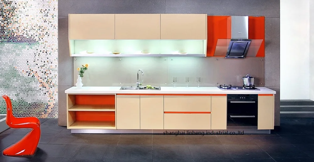 Современный глянцевый/лаковый кухонный шкаф (стандартный)|lacquer kitchen cabinet|kitchen