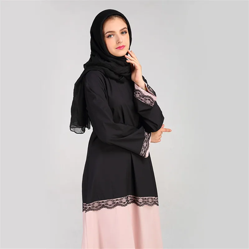Fashion Women 2017 Adult emboridery lace Dress Robes Musulmane Turkish Abaya Muslim Cardigan Arab Female Lady Dresses |