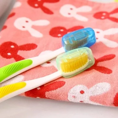 

500Set Portable Travel Toothbrush Head Toothbrush Case Protective Caps Health Germproof Toothbrushes Protector 5pcs / set