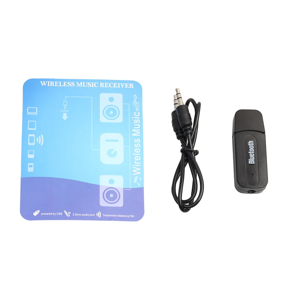 LANDFOX 2017 портативный 3 5 мм аудио беспроводной адаптер Bluetooth 2 1 + EDR USB AUX музыкальный