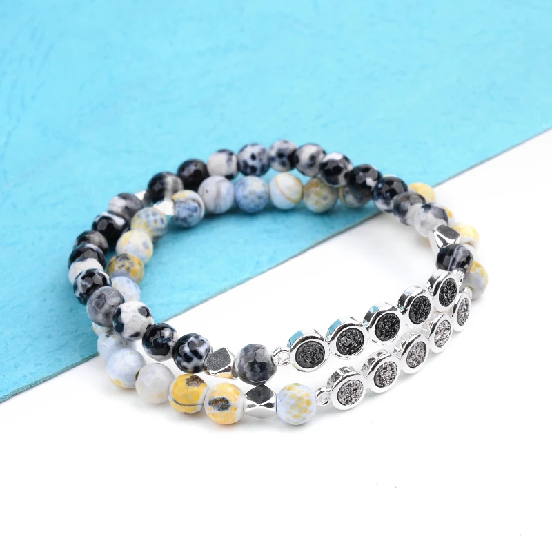 Женский браслет из серебристой и медной меди 7 цветов|Браслеты с шармами| |