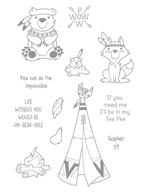 Прозрачный силиконовый штамп Gopher Bear сделай сам для скрапбукинга фотоальбом