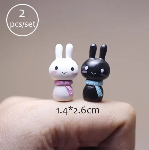 BAIUFOR миниатюрные животные Сказочный Сад Miniaturas микро пейзаж из мха diy Террариум аксессуары фигурки для домашнего декора - Цвет: rabbit