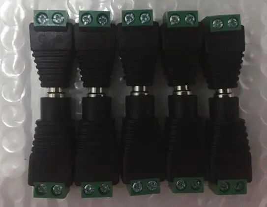 F and M each 5pcs 5,5 мм x 2,1 мм Женский штекер питания постоянного тока адаптер для 5050 3528 5060 одноцветная Светодиодная лента и камеры видеонаблюдения - Цвет: F and M each 5pcs